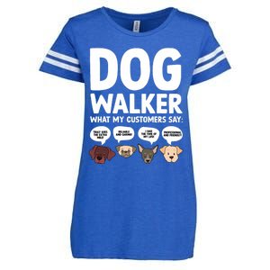 Best Dog Walker Design For Pet Walker Dog Walking Enza Ladies Jersey Football T-Shirt