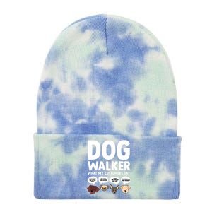 Best Dog Walker Design For Pet Walker Dog Walking Tie Dye 12in Knit Beanie