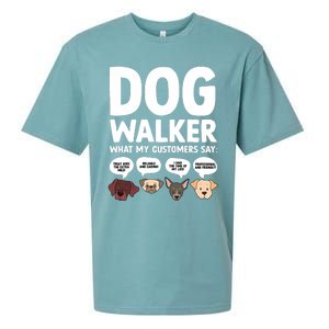 Best Dog Walker Design For Pet Walker Dog Walking Sueded Cloud Jersey T-Shirt