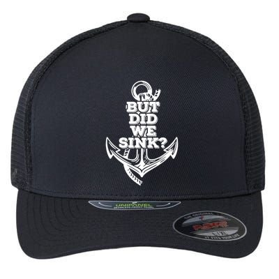 But Did We Sink Captain Boating Retro Flexfit Unipanel Trucker Cap