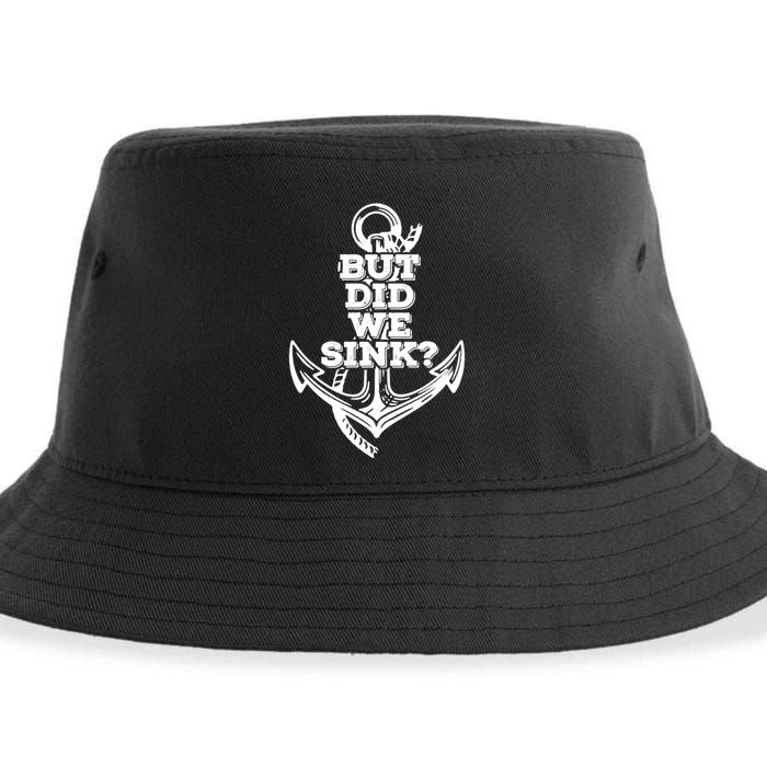 But Did We Sink Captain Boating Retro Sustainable Bucket Hat