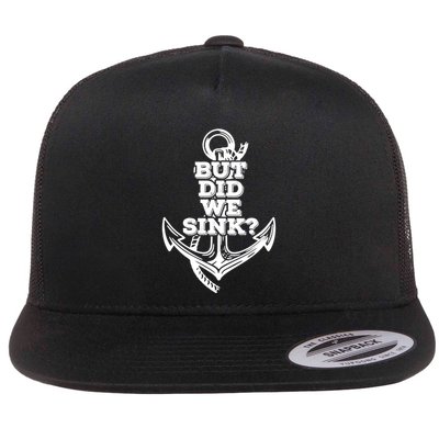 But Did We Sink Captain Boating Retro Flatbill Hat