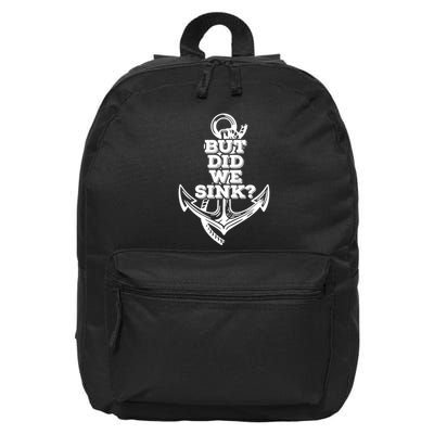 But Did We Sink Captain Boating Retro 16 in Basic Backpack
