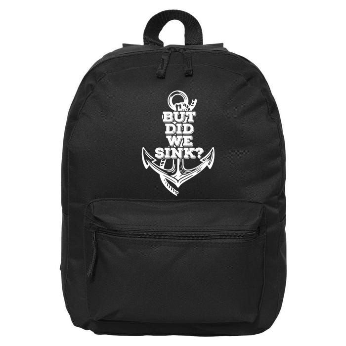 But Did We Sink Captain Boating Retro 16 in Basic Backpack