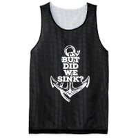 But Did We Sink Captain Boating Retro Mesh Reversible Basketball Jersey Tank