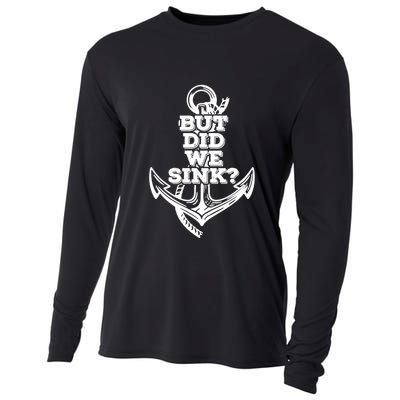 But Did We Sink Captain Boating Retro Cooling Performance Long Sleeve Crew