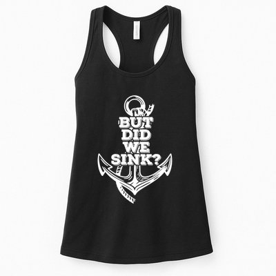 But Did We Sink Captain Boating Retro Womens Tank Top