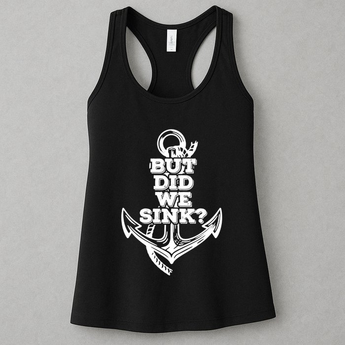 But Did We Sink Captain Boating Retro Womens Tank Top