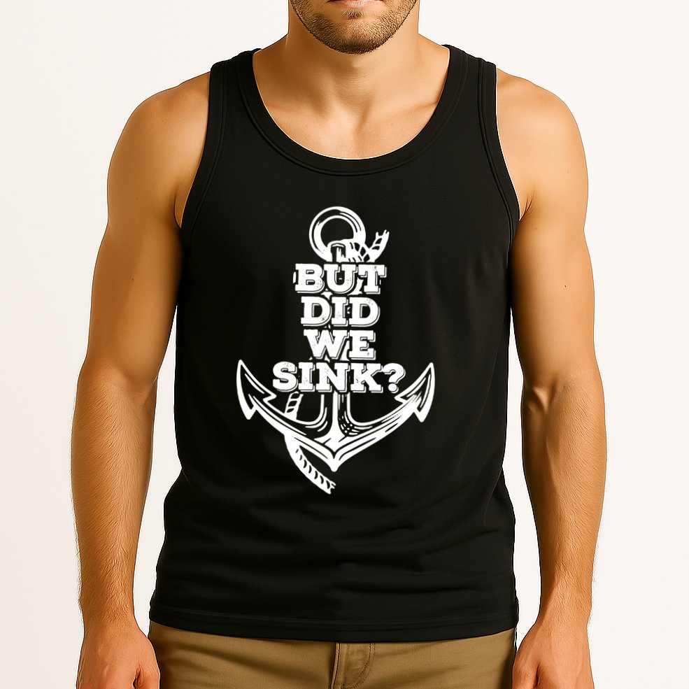 But Did We Sink Captain Boating Retro Tank Top