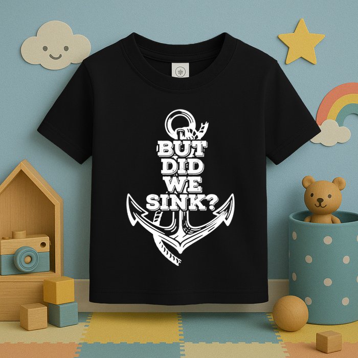 But Did We Sink Captain Boating Retro Toddler T-Shirt