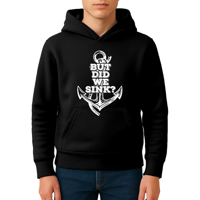 But Did We Sink Captain Boating Retro Kids Hoodie