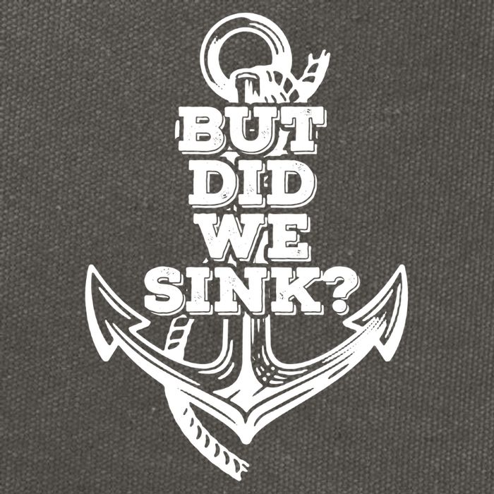 But Did We Sink Captain Boating Retro Cotton Canvas Backpack