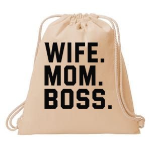 Boss Day Wife Mom Boss Mama Mother's Day Birthday Drawstring Bag