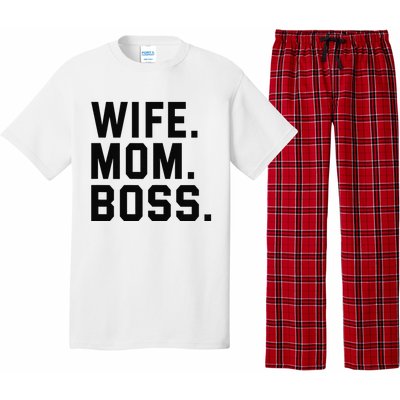 Boss Day Wife Mom Boss Mama Mother's Day Birthday Pajama Set