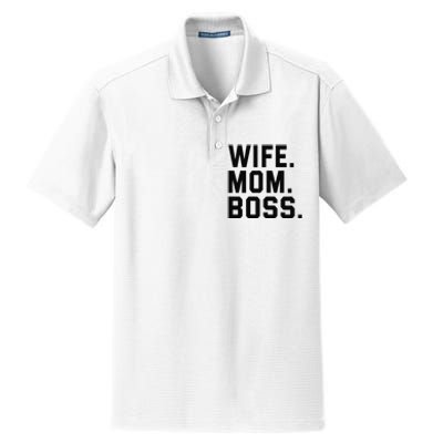 Boss Day Wife Mom Boss Mama Mother's Day Birthday Dry Zone Grid Polo