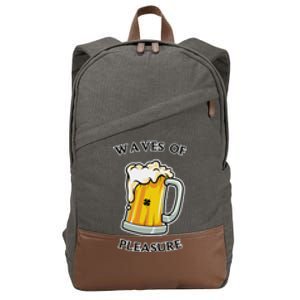 Beer Drinker Waves Of Pleasure Irish Beer Cotton Canvas Backpack