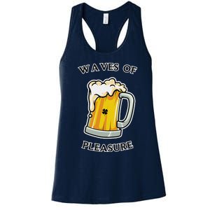 Beer Drinker Waves Of Pleasure Irish Beer Women's Racerback Tank