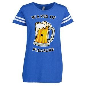 Beer Drinker Waves Of Pleasure Irish Beer Enza Ladies Jersey Football T-Shirt