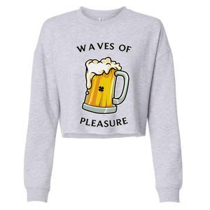 Beer Drinker Waves Of Pleasure Irish Beer Cropped Pullover Crew