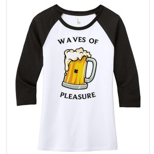 Beer Drinker Waves Of Pleasure Irish Beer Women's Tri-Blend 3/4-Sleeve Raglan Shirt