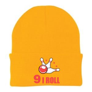 Bowling Design With The Funny Quote 9 This Is How I Roll Funny Gift Knit Cap Winter Beanie