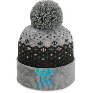 Biathlon Dad Winter Sports Snow Biathlete Cross Country Ski Gift The Baniff Cuffed Pom Beanie