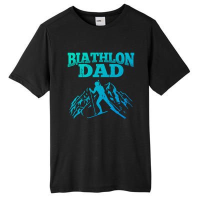 Biathlon Dad Winter Sports Snow Biathlete Cross Country Ski Gift Tall Fusion ChromaSoft Performance T-Shirt