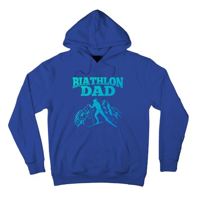 Biathlon Dad Winter Sports Snow Biathlete Cross Country Ski Gift Hoodie