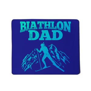 Biathlon Dad Winter Sports Snow Biathlete Cross Country Ski Gift Mousepad