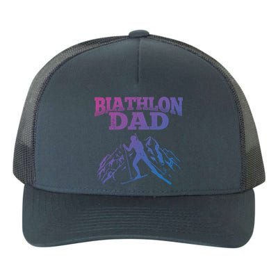 Biathlon Dad Winter Sports Snow Biathlete Cross Country Ski Gift Yupoong Adult 5-Panel Trucker Hat