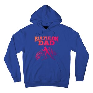 Biathlon Dad Winter Sports Snow Biathlete Cross Country Ski Gift Hoodie