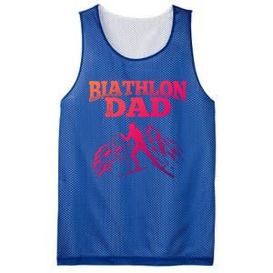 Biathlon Dad Winter Sports Snow Biathlete Cross Country Ski Gift Mesh Reversible Basketball Jersey Tank