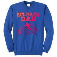 Biathlon Dad Winter Sports Snow Biathlete Cross Country Ski Gift Tall Sweatshirt