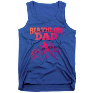 Biathlon Dad Winter Sports Snow Biathlete Cross Country Ski Gift Tank Top