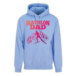 Biathlon Dad Winter Sports Snow Biathlete Cross Country Ski Gift Unisex Surf Hoodie