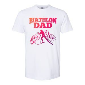 Biathlon Dad Winter Sports Snow Biathlete Cross Country Ski Gift Softstyle CVC T-Shirt