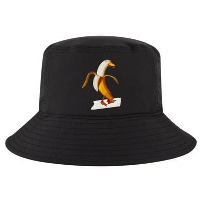 Banana Duck Walks Funny Anthropomorphic Fruit Bird Animal Cool Comfort Performance Bucket Hat