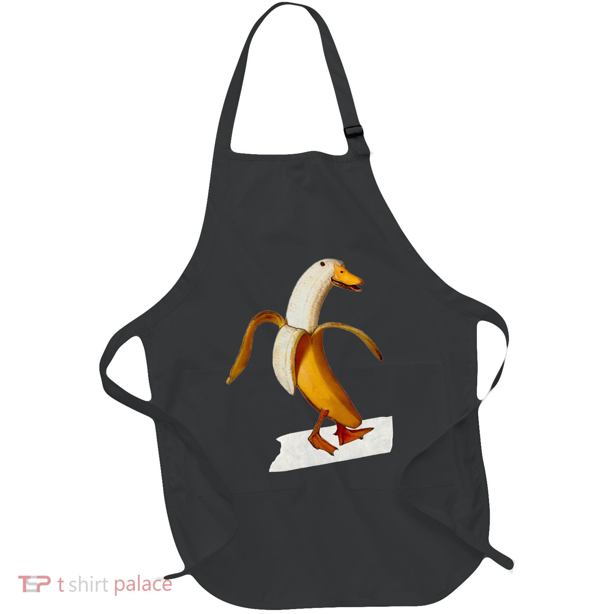 Banana Duck Walks Funny Anthropomorphic Fruit Bird Animal Apron