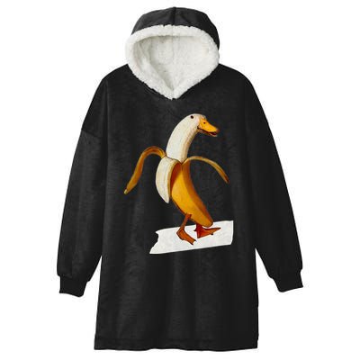 Banana Duck Walks Funny Anthropomorphic Fruit Bird Animal Hooded Wearable Blanket