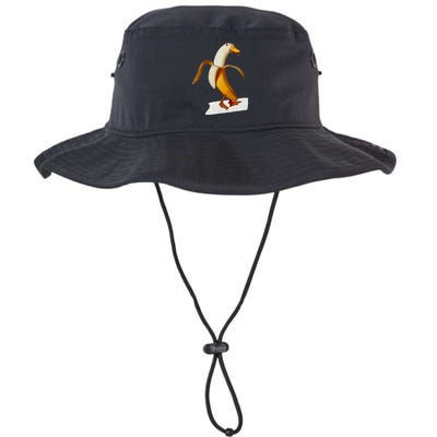 Banana Duck Walks Funny Anthropomorphic Fruit Bird Animal Bucket Hat
