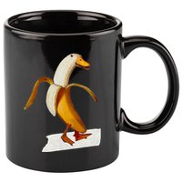 Banana Duck Walks Funny Anthropomorphic Fruit Bird Animal 11oz C Handle Ceramic Mug