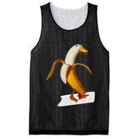 Banana Duck Walks Funny Anthropomorphic Fruit Bird Animal Mesh Reversible Basketball Jersey Tank
