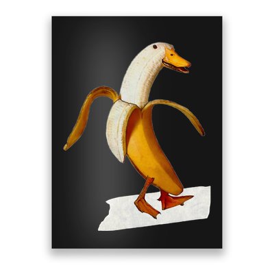Banana Duck Walks Funny Anthropomorphic Fruit Bird Animal Poster