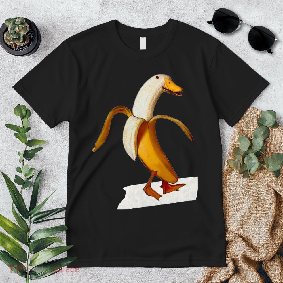 Banana Duck Walks Funny Anthropomorphic Fruit Bird Animal Premium T-Shirt