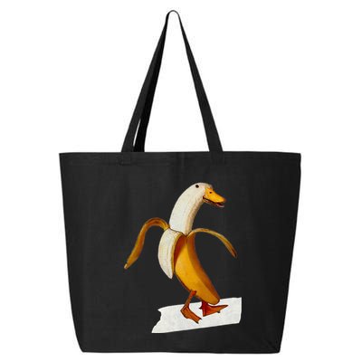 Banana Duck Walks Funny Anthropomorphic Fruit Bird Animal 25L Jumbo Tote