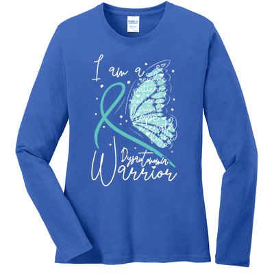 Butterfly Dysautonomia Warrior Dysautonomia Awareness Gift Ladies Long Sleeve Shirt