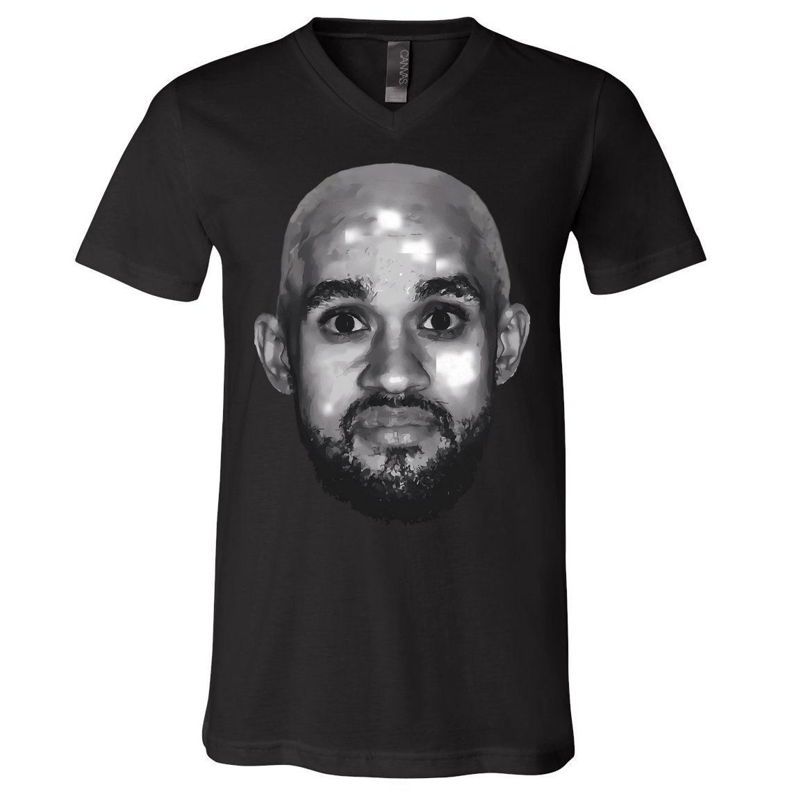Bald Derrick White Funny Vintage Face V-Neck T-Shirt