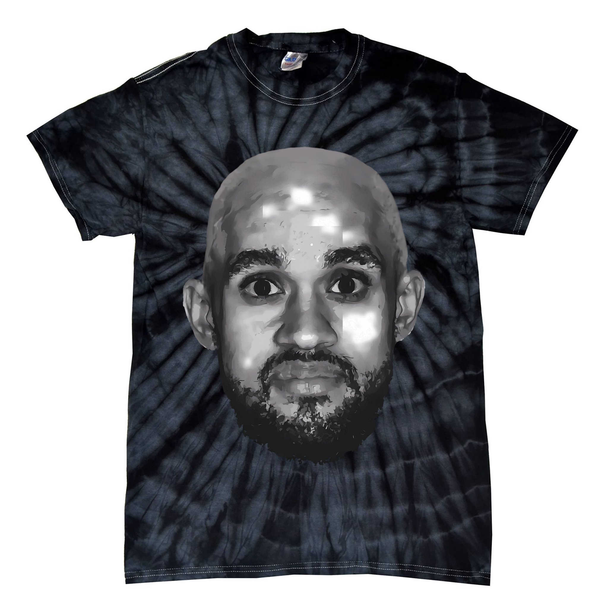 Bald Derrick White Funny Vintage Face Tie-Dye T-Shirt