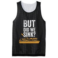 But Did We Sink Pontoon Captain Lake Sailor Fishing Boating Mesh Reversible Basketball Jersey Tank