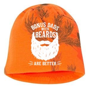 Bonus Dads With Beards Are Better Funny Bonus Dad Funny Gift Kati - Camo Knit Beanie